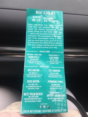 Menu photo 4 Bolay Gainesville, FL