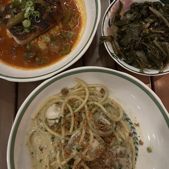 Dauphine’s - Oyster spaghetti, collard greens, fish dish - Seafood Near Me - Washington, DC, District of Columbia Dauphine’s - Oyster spaghetti, collard greens, fish dish - Seafood Near Me - Washington, DC, District of Columbia