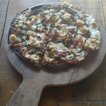 The Vine - Pesto, Chicken & Bacon Flatbread! - Wine Bars Near Me - Folsom, California The Vine - Pesto, Chicken & Bacon Flatbread! - Wine Bars Near Me - Folsom, California