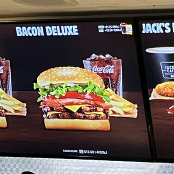 Hungry Jack's - Menu board - Burgers Near Me - Sydney, NSW