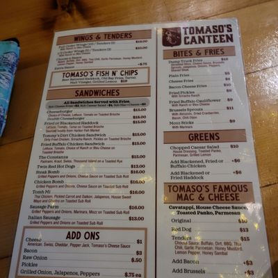 Menu photo 1 Tomaso's Canteen Portland, ME Menu photo 1 Tomaso's Canteen Portland, ME