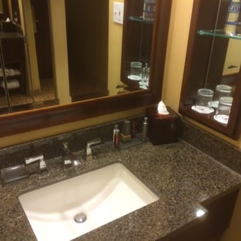Boston Marriott Cambridge - sink area - have aromatherapy lotions, shampoo, etc.  These days everything smells like lemongrass - Hotels Near Me - Cambridge, Massachusetts