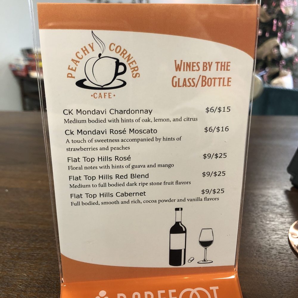 Peachy Corners Cafe - Wine menu - Coffee & Tea Near Me - Peachtree Corners, Georgia Peachy Corners Cafe - Wine menu - Coffee & Tea Near Me - Peachtree Corners, Georgia