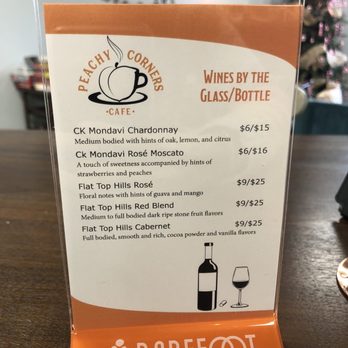 Peachy Corners Cafe - Wine menu - Coffee & Tea Near Me - Peachtree Corners, Georgia