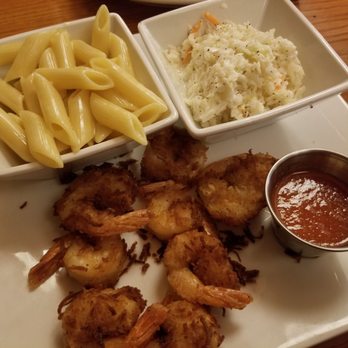 The Neighbors Place - Off the hook special: coconut shrimp with two sides Smoked gouda mac and cheese, Cole slaw - New American Near Me - Lynchburg, Virginia The Neighbors Place - Off the hook special: coconut shrimp with two sides Smoked gouda mac and cheese, Cole slaw - New American Near Me - Lynchburg, Virginia