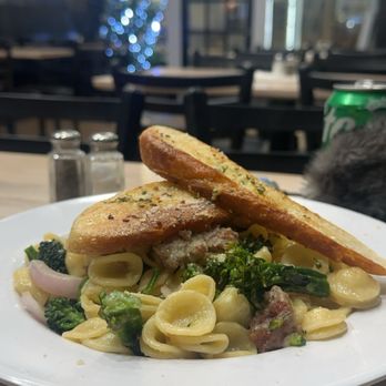 Tasty - Pasta with Italian sausage and broccolini. - Breakfast & Brunch Near Me - Morristown, New Jersey Tasty - Pasta with Italian sausage and broccolini. - Breakfast & Brunch Near Me - Morristown, New Jersey