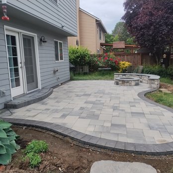 Oregonbrick - We Install sand paver patios with fire pit and seating . we combine wet set masonry with sand set masonry  to provide much more options. - Masonry/Concrete Near Me