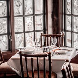 Log Haven - Table 8 - one of the most romantic tables in the restaurant.
