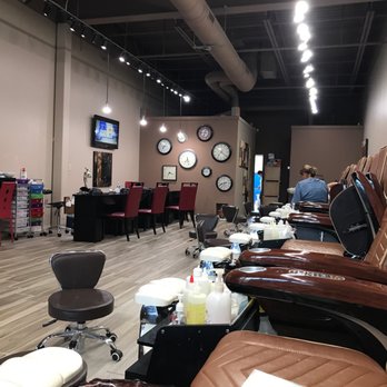 Polished - Back area with additional manicure stations and lots of pedicure chairs. - Nail Salons Near Me - Greenville, South Carolina Polished - Back area with additional manicure stations and lots of pedicure chairs. - Nail Salons Near Me - Greenville, South Carolina