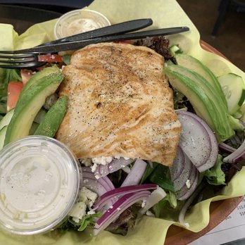 Off The Hook Fish Grill - Mahi mahi Salad...a little dry, but would definitely order it again! - Seafood Near Me - Whittier, California