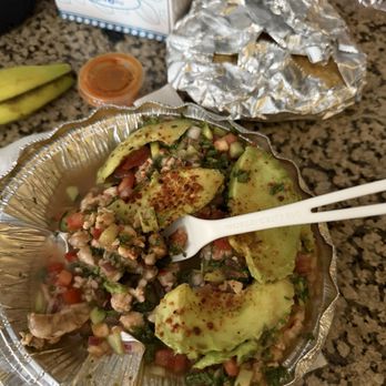 El Rodeo Taco Shop - Shrimp Ceviche Tostada - Mexican Near Me - San Diego, California