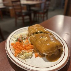Gaby's Latin Flavors - Veggie Burrito w/red sauce
