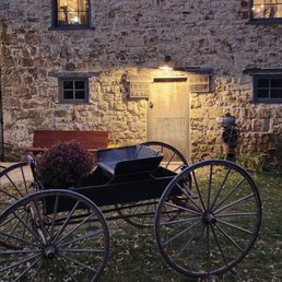 a horse and buggy outside