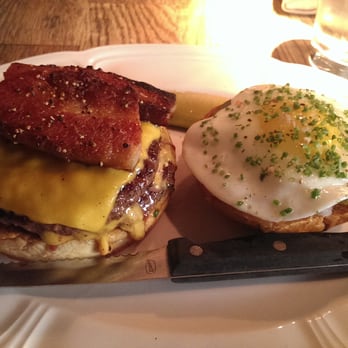 Au Cheval - Single cheeseburger with bacon and egg. - Bars Near Me - Chicago, Illinois Au Cheval - Single cheeseburger with bacon and egg. - Bars Near Me - Chicago, Illinois