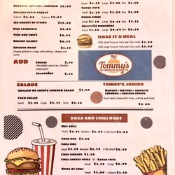 Tommy's All American Burger - Page 2 of their menu dated (7-3-22)