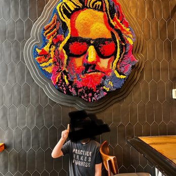 Mellow Mushroom Wilmington - Decor. Art made out f straws. - Pizza Near Me - Wilmington, North Carolina