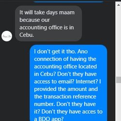 Siargao Bleu Resort & Spa - This is Siargao Bleu's Facebook Messenger's response to my follow up. (Nov 17, 2021)