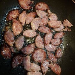 Janik Sausage - Frying up the day after, getting ready for the eggs