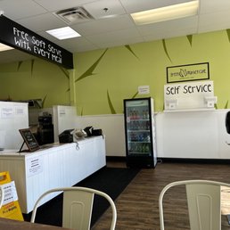 Order at the counter. Self service is closed