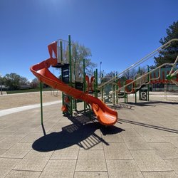 Shelly Park - Large slide on the playground.