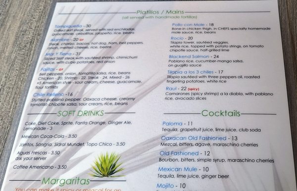 Menu photo 3 Orale Mexican Bar & Grill Hanover Park, IL