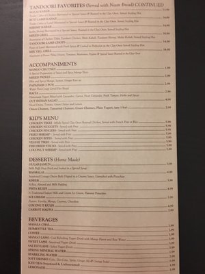 Menu photo 3 Taj Mahal Restaurant Wilmington, DE