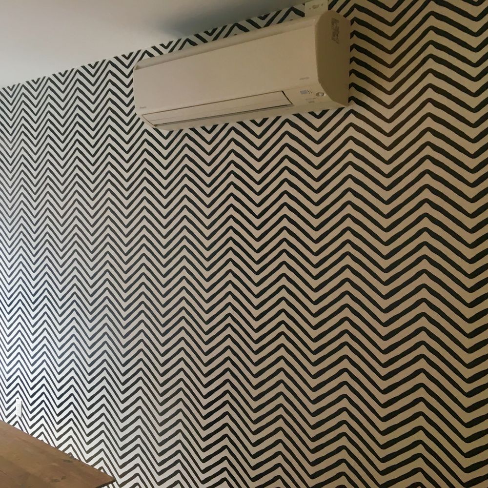 3rd Generation Wallpaper Company - Lewis even got the pattern to complete above the air conditioning unit. - Painters Near Me 3rd Generation Wallpaper Company - Lewis even got the pattern to complete above the air conditioning unit. - Painters Near Me