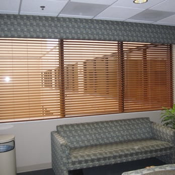 Discount Blind and Shade - Recent hospital installation. Faux wood in waiting room. - Shades & Blinds Near Me Discount Blind and Shade - Recent hospital installation. Faux wood in waiting room. - Shades & Blinds Near Me