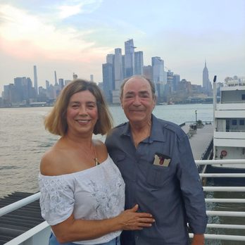 Cornucopia Cruise Line - Top deck new friends took our photo NYC skyline - New American Near Me - Perth Amboy, New Jersey