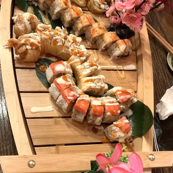 YamaChen's Sushi - Absolutely magnificent. This is sushi boat combo #1. So delicious - Japanese Near Me - Fairfax, Virginia YamaChen's Sushi - Absolutely magnificent. This is sushi boat combo #1. So delicious - Japanese Near Me - Fairfax, Virginia