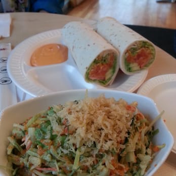B Cafe - Spicy avocado salad and spicy tuna wrap - Sushi Bars Near Me - Quincy, Massachusetts