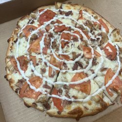 CHC Restaurant & Pizza - Chicken Bacon Ranch Pizza With Added Tomatoes