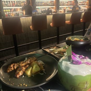 Callisto - Huli huli chicken and gilded merchant drink - Tiki Bars Near Me - Bentonville, Arkansas Callisto - Huli huli chicken and gilded merchant drink - Tiki Bars Near Me - Bentonville, Arkansas
