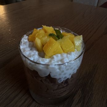 Blu Mist Restaurant and Bar - passion fruit chocolate mousse - Thai Near Me - Eugene, Oregon Blu Mist Restaurant and Bar - passion fruit chocolate mousse - Thai Near Me - Eugene, Oregon
