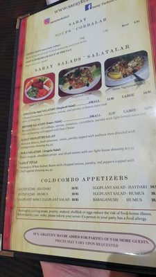 Menu photo 2 Saray Turkish Restaurant West Haven, CT Menu photo 2 Saray Turkish Restaurant West Haven, CT