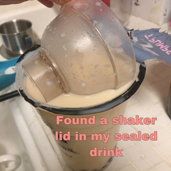 Tpumps - Opened my milk tea to find a shaker lid in it - Coffee & Tea Near Me - San Francisco, California Tpumps - Opened my milk tea to find a shaker lid in it - Coffee & Tea Near Me - San Francisco, California