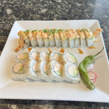 Aiko - Shrimp Lovers, California Roll (top to bottom) also my first ever order, delicious - Sushi Bars Near Me - Rancho Cordova, California Aiko - Shrimp Lovers, California Roll (top to bottom) also my first ever order, delicious - Sushi Bars Near Me - Rancho Cordova, California