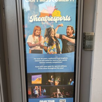 The Improv Centre - Poster for Theatresports show outside the venue. This is what got my attention and led to be buying the tickets online. - Performing Arts Near Me - Vancouver, British Columbia The Improv Centre - Poster for Theatresports show outside the venue. This is what got my attention and led to be buying the tickets online. - Performing Arts Near Me - Vancouver, British Columbia
