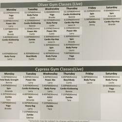Anytime Fitness - July-Sept 2015 group fitness class schedule