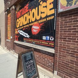Exterior outside entrance of Vintage Grind House - Chicago, Illinois Exterior outside entrance of Vintage Grind House - Chicago, Illinois