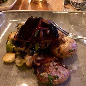 Colorado Campfire - Bison meatloaf, smashed potatoes, and roasted brussel sprouts. - American Near Me - Denver, Colorado