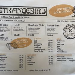 Strangebird - Menu