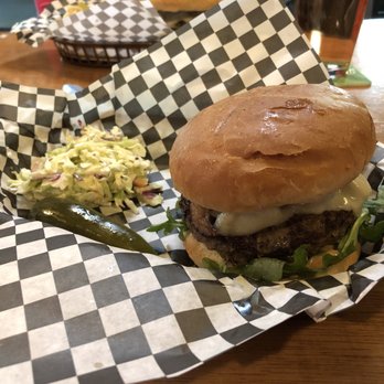 Dreadnought Brewing - Burger with slaw - Breweries Near Me - Monroe, Washington Dreadnought Brewing - Burger with slaw - Breweries Near Me - Monroe, Washington
