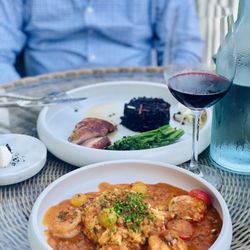 Octagon Bar & Gathering Place - Shrimp & Grits + Duck - Very good