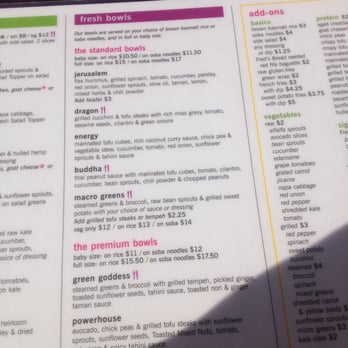 Fresh on Crawford - Bowls menu - Vegan Near Me - Toronto, Ontario Fresh on Crawford - Bowls menu - Vegan Near Me - Toronto, Ontario