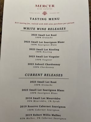 Mercer Wine Estates Tasting Room by null