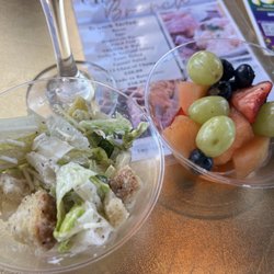 The Fedora Lounge & Comedy Club - Caesar salad and fruit salad