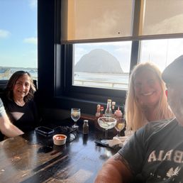 Our table at Kickers with our view of Morro Rock and Morro Bay. Our table at Kickers with our view of Morro Rock and Morro Bay.