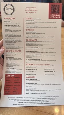 Menu photo 7 Papito Hayes San Francisco, CA