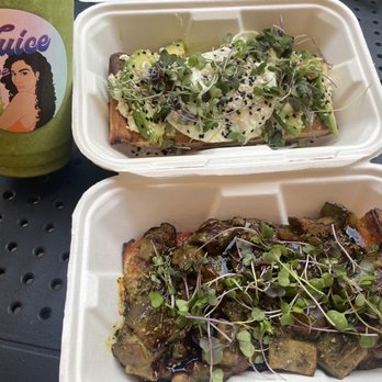 Juice Babe - Eggplant Turmeric sandwich and Avocado Toast. Delish!! - Juice Bars & Smoothies Near Me - Dallas, Texas Juice Babe - Eggplant Turmeric sandwich and Avocado Toast. Delish!! - Juice Bars & Smoothies Near Me - Dallas, Texas